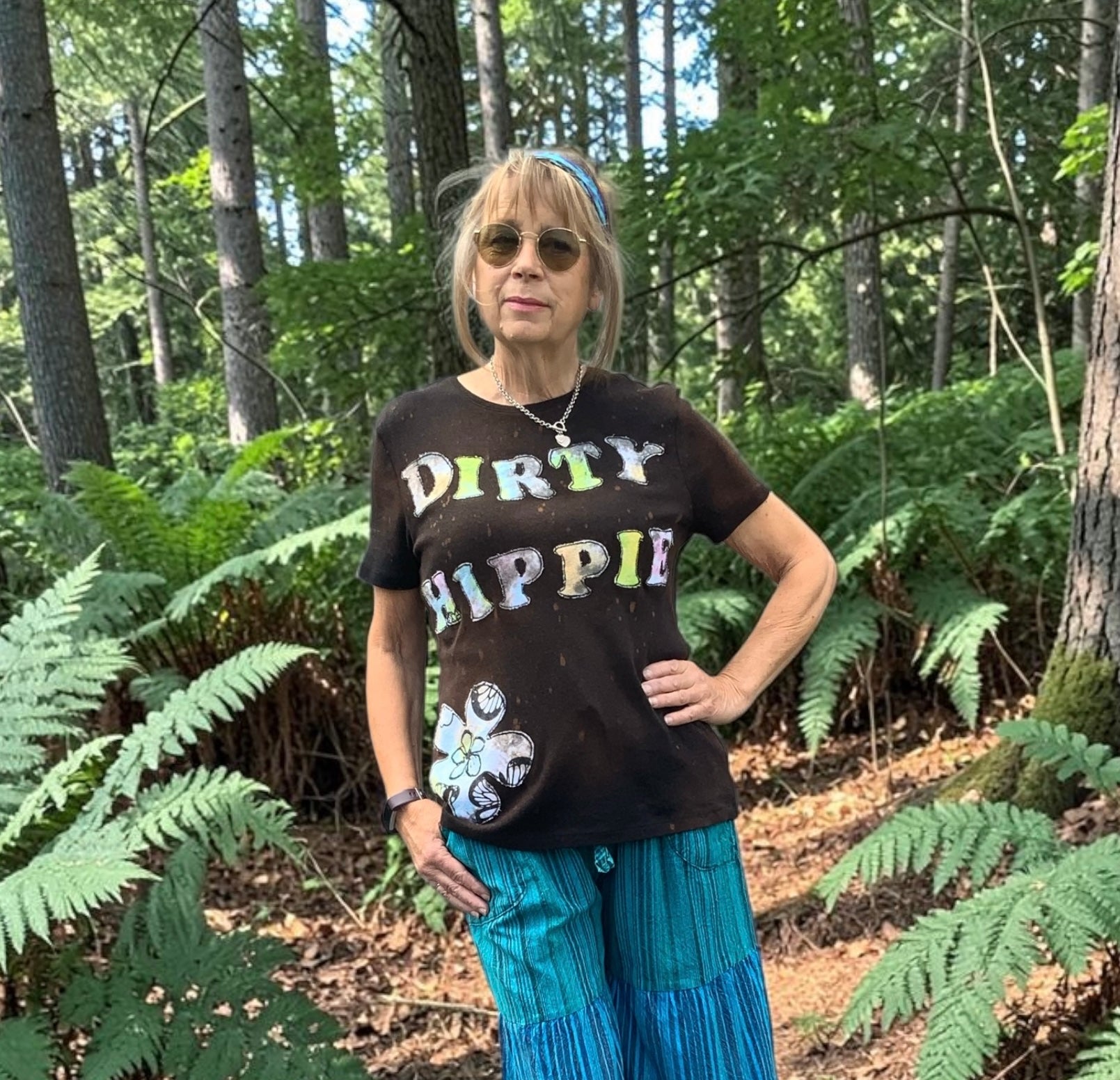 'Dirty Hippie' Upcycled T-Shirt by Stewed Fairy