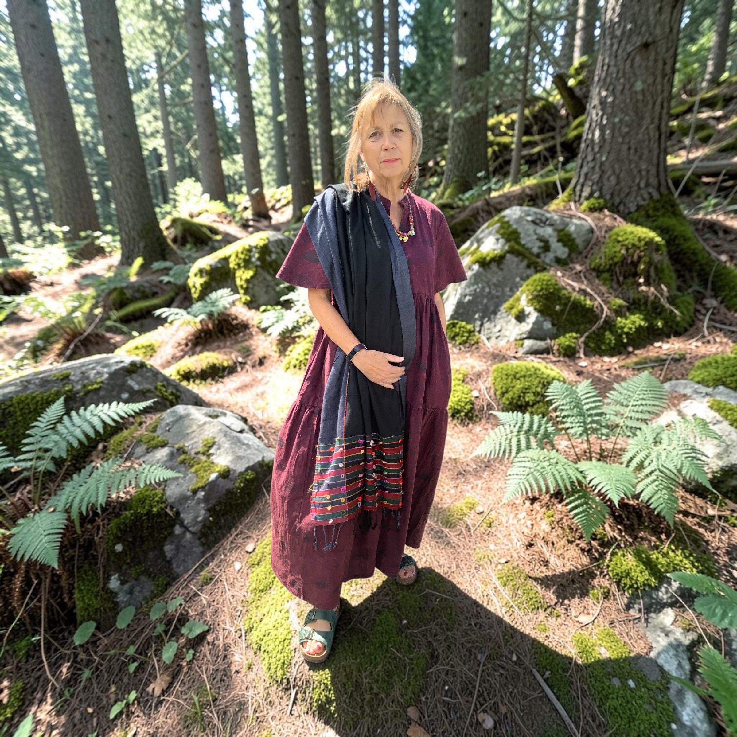 Fair Trade Mushroom Print Cotton Dress by Namaste