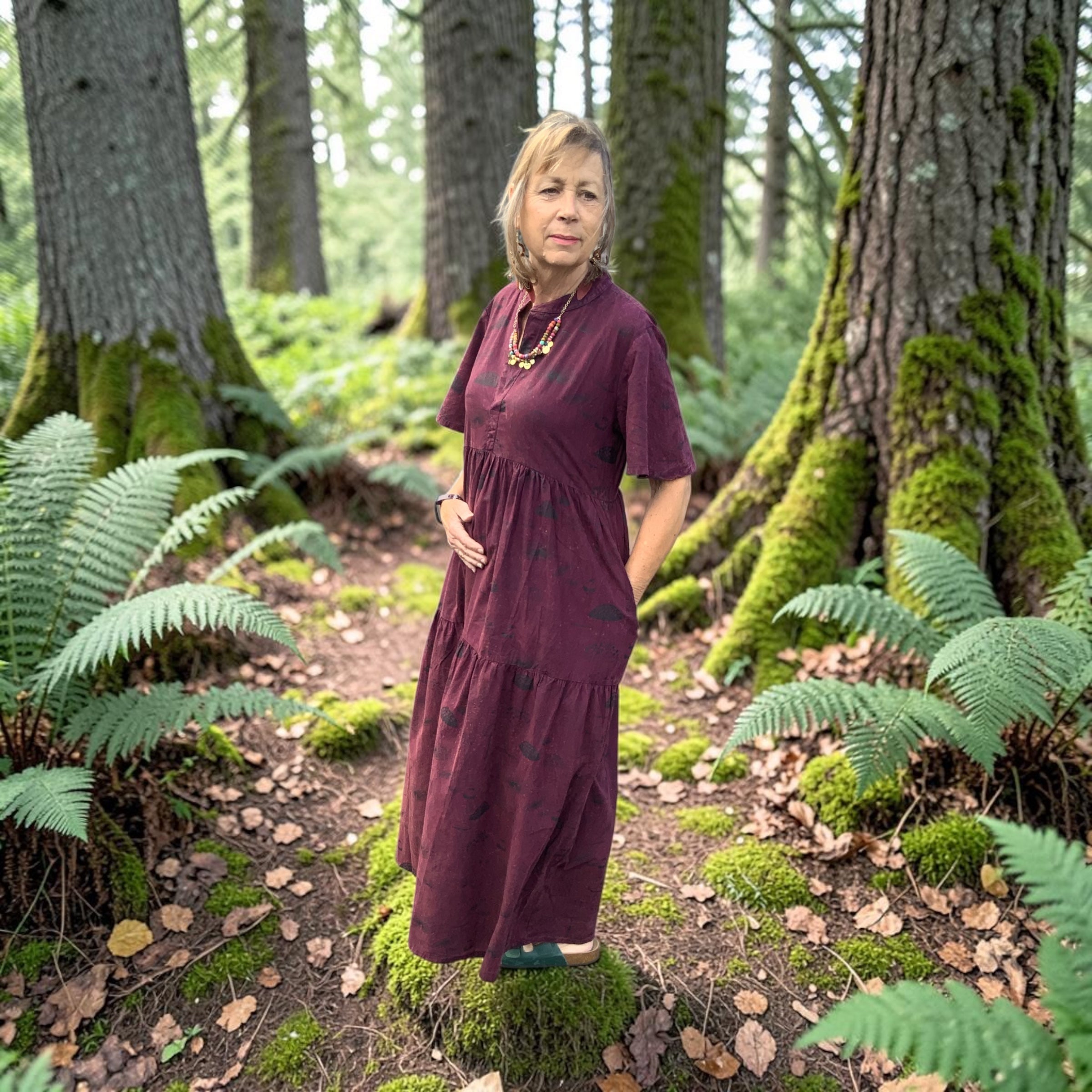 Fair Trade Mushroom Print Cotton Dress by Namaste