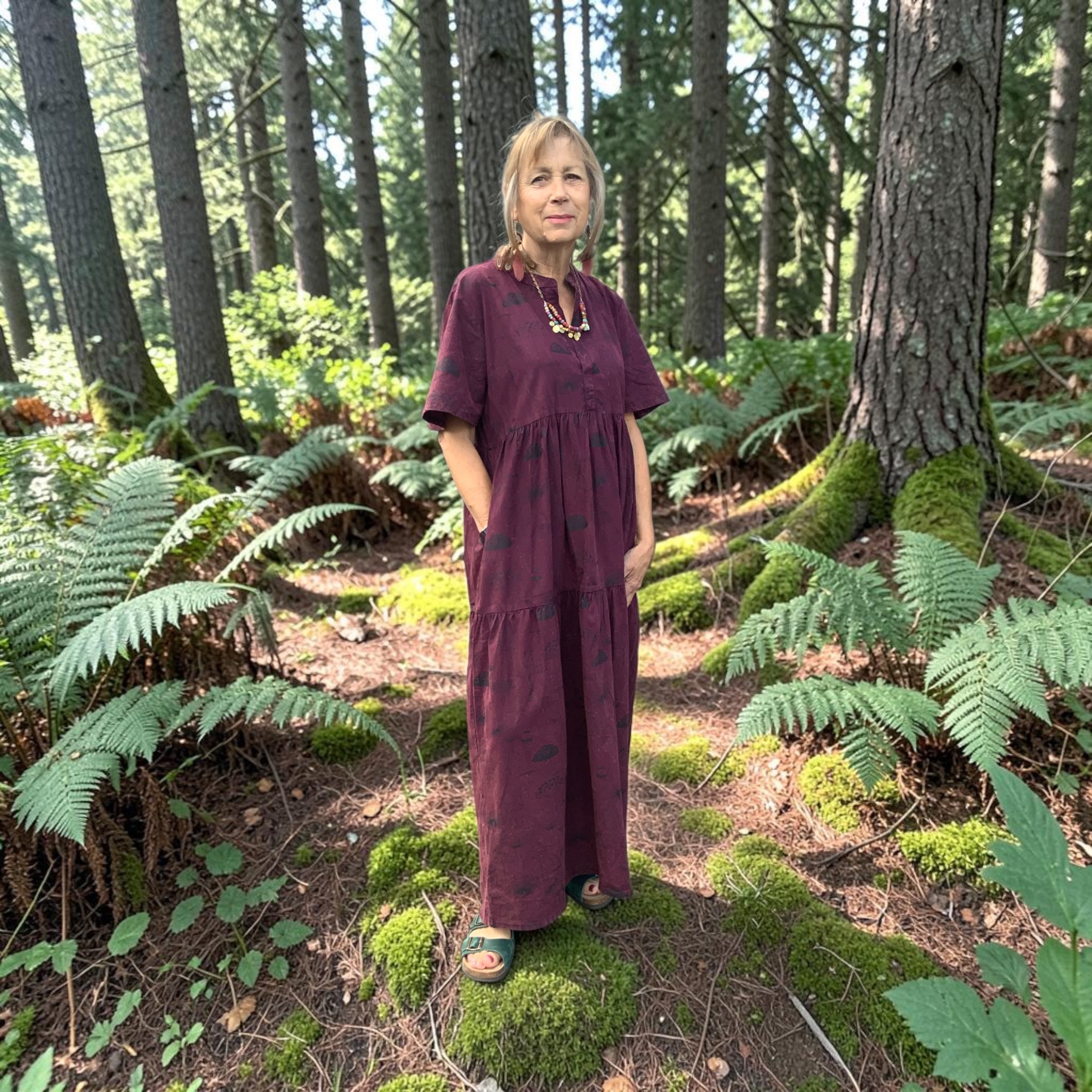 Fair Trade Mushroom Print Cotton Dress by Namaste