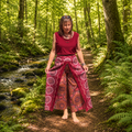 Pink Boho Gypsy Palazzo Trousers by Namaste
