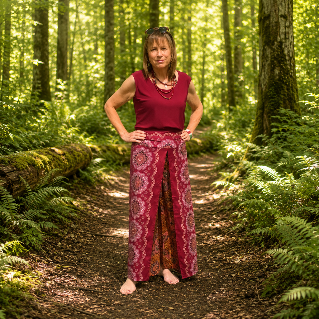 Pink Boho Gypsy Palazzo Trousers by Namaste