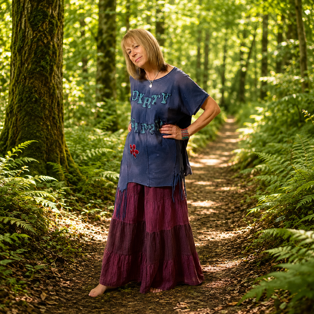 Dirty Hippie Long Length T-Shirt by Stewed Fairy