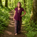 Navy & Plum Boho Gypsy Palazzo Trousers by Namaste