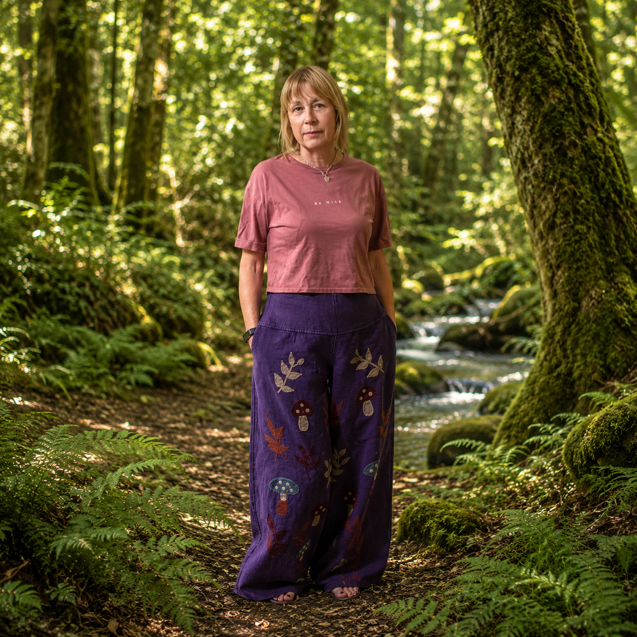 Embroidered Heavyweight Cotton Trousers by Gringo