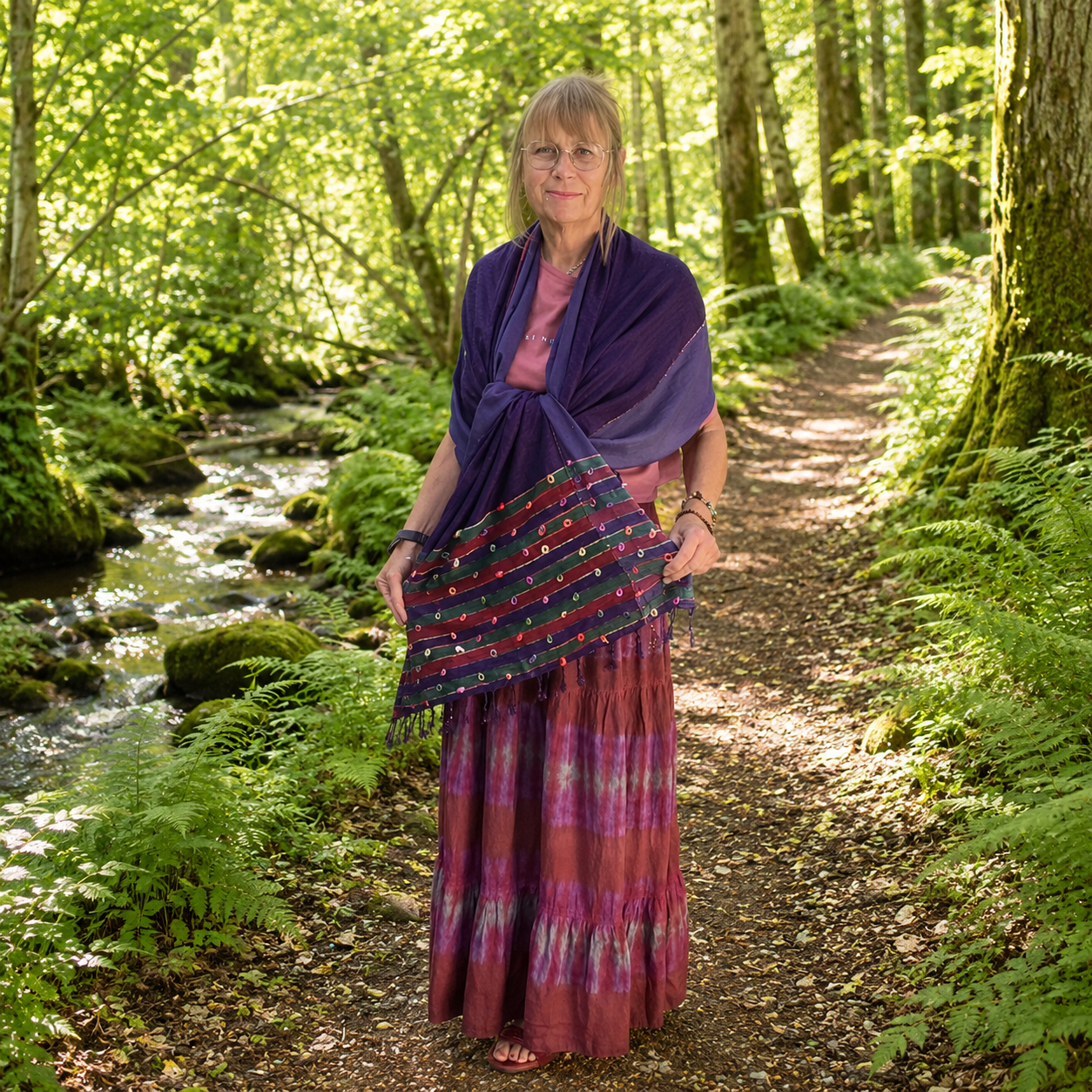 Purple Indian Loop Shawl by Namaste
