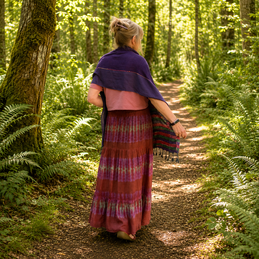 Purple Indian Loop Shawl by Namaste