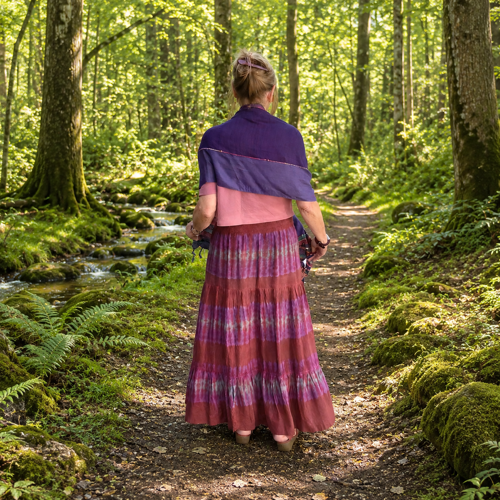 Purple Indian Loop Shawl by Namaste