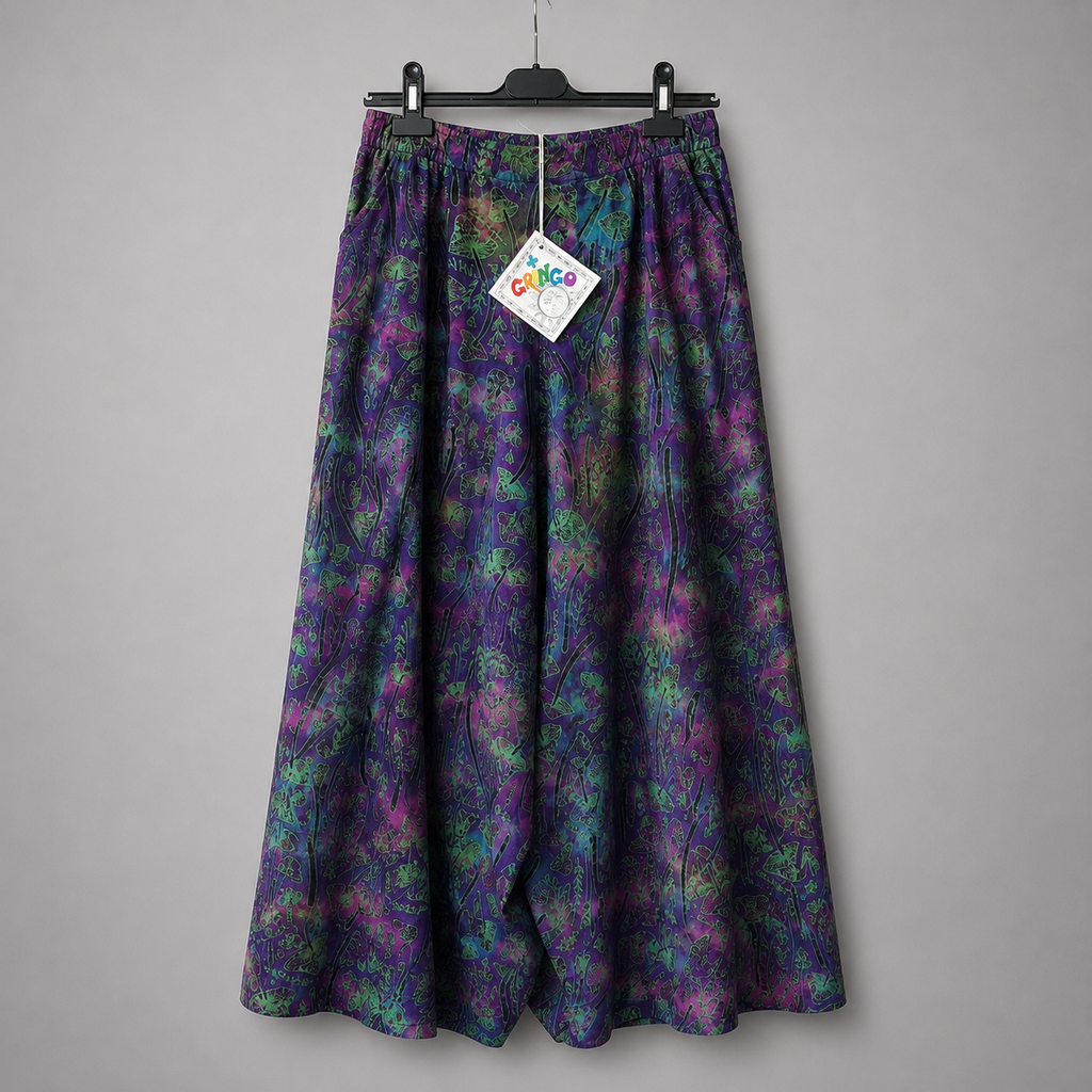 Mushroom Print Cotton Trousers by Gringo