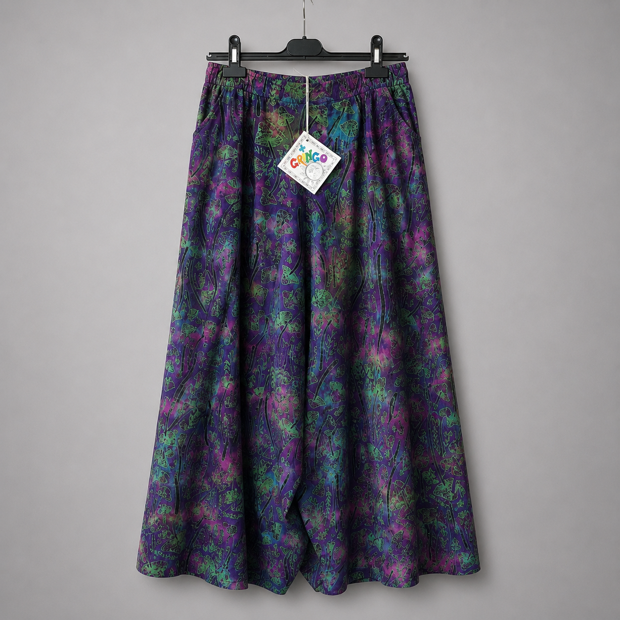 Mushroom Print Cotton Trousers by Gringo
