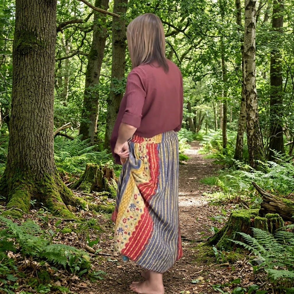 Upcycled Kantha Skirt by Gringo