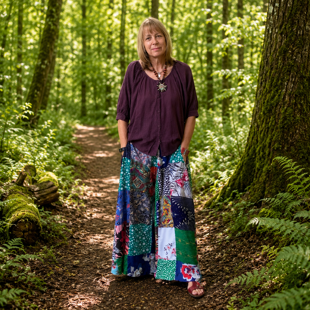Patchwork Wide Leg Trousers by Gringo